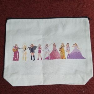 Stylish White Canvas Taylor Swift Inspired Pouch